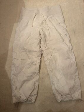 lululemon athletica Cream Drawstring Dance Studio Pants
